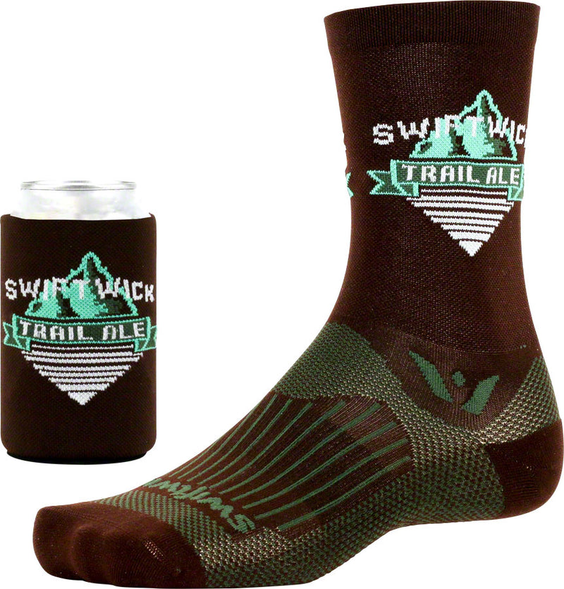 Load image into Gallery viewer, Swiftwick Vision Five Beer Series Sock: Swiftwick Trail Ale LG/XL
