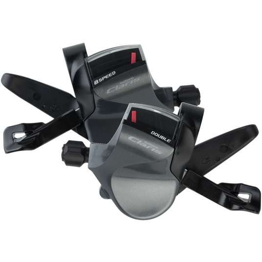 Shimano Claris SL-R2000 Double & 8-Speed Right Flat Bar Shifter Set Reliable Cycling Gear for Road & Commuting
