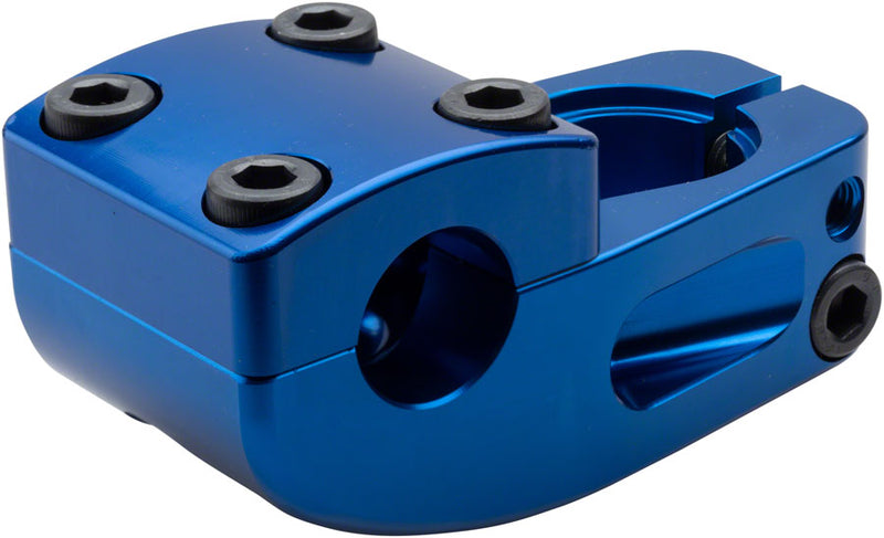 Load image into Gallery viewer, Odyssey Broc v2 Top Load Stem Clamp 22.2mm Reach 50mm Anodized Blue Aluminum BMX
