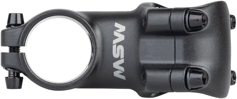 Load image into Gallery viewer, MSW 25 Stem - 60mm, 31.8 Clamp, +/-25, 1-1/8&quot;, Aluminum, Black
