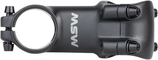 MSW 25 Stem - 70mm, 31.8 Clamp, +/-25, 1-1/8", Aluminum, Black