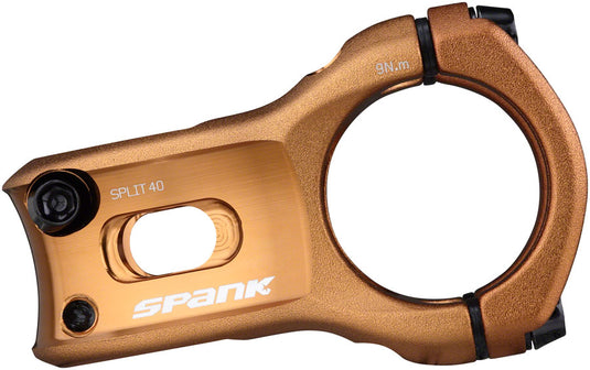 Spank Split 35 Stem 40mm Length 35mm Bar Clamp +/-0 Rise Bronze Mountain Bike