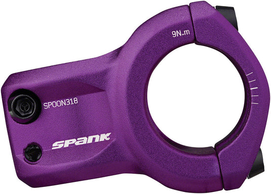 Spank Spoon 318 Stem 33mm Length 31.8 +/-0 Purple Aluminum Mountain Bike