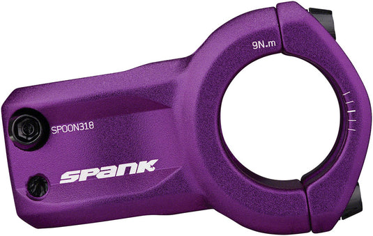 Spank Spoon 318 Stem 43mm Length 31.8 +/-0 Purple Aluminum Mountain Bike