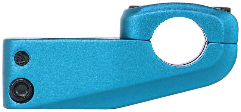 Load image into Gallery viewer, Eclat Onyx Stem Toploader Clamp 25.4mm Reach 50mm Rise 33mm Cyan Aluminum BMX
