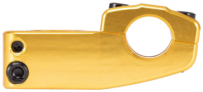 Load image into Gallery viewer, Eclat Metra Stem Toploader Clamp 22.2mm Reach 51mm 1-1/8 in Gold Aluminum BMX
