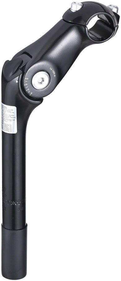 Zoom Quick Comfort Adjustable Stem 110mm 25.4 Clamp Adjustable 80-150° Black