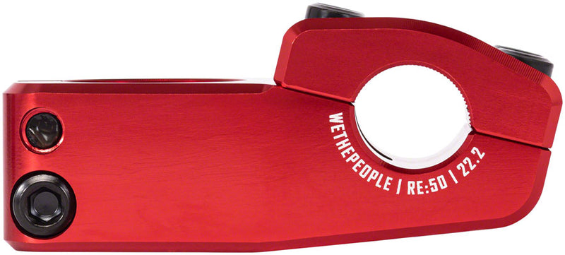 Load image into Gallery viewer, We The People Logic Stem Clamp 22.2mm Steerer 1-1/8in Top Load Red Aluminum BMX
