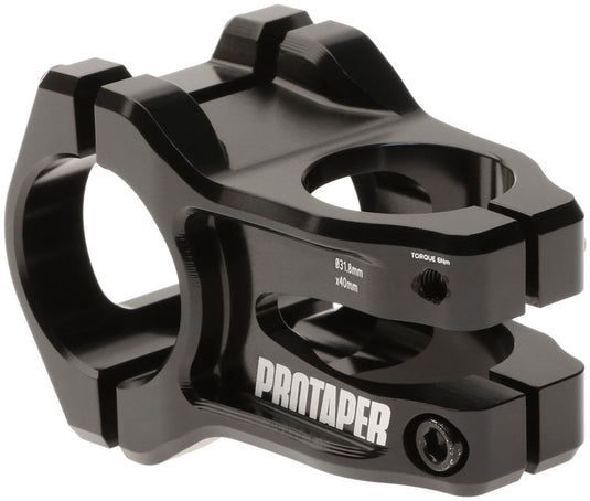ProTaper Vice Trail Stem - 40mm, 31.8mm Clamp, +/-0, 1 1/8", Aluminum, Black