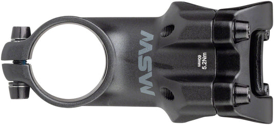 MSW 17 Stem Length 60mm Clamp 31.8mm +/-17 Steerer 1 1/8 in Black Aluminum MTB