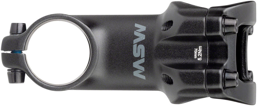 MSW 17 Stem Length 70mm Clamp 31.8mm +/-17 Steerer 1 1/8 in Black Aluminum MTB