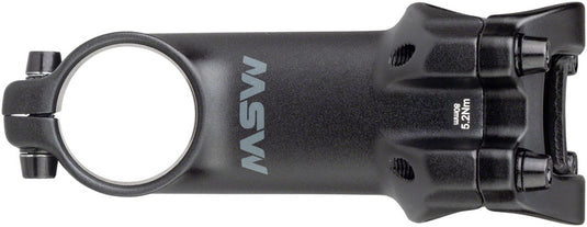 MSW 17 Stem Length 80mm Clamp 31.8mm +/-17 Steerer 1 1/8 in Black Aluminum MTB
