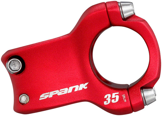 Spank Spike Race 2 Stem 35mm Length 31.8 Clamp +/-0 Red Aluminum Mountain Bike
