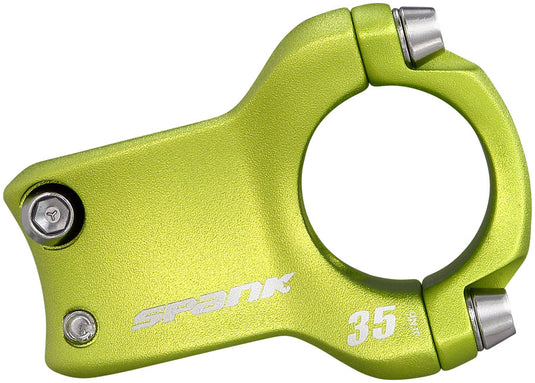 Spank Spike Race 2 Stem Length 35mm Stem Clamp 31.8 +/-0 Rise Green Aluminum MTB