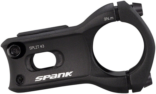 Spank Split Stem 43mm Clamp 31.8mm +/-0 Rise Black Aluminum Mounatin Bike