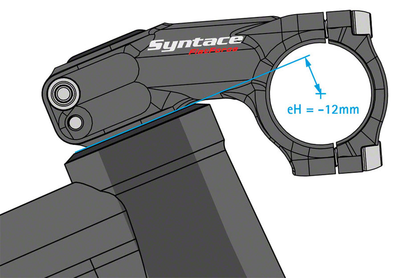 Load image into Gallery viewer, Syntace Flatforce Stem Length 66mm Clamp 31.8mm -21 Deg 1 1/8 in Black Aluminum
