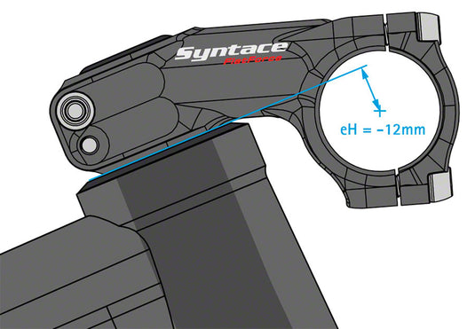 Syntace Flatforce Stem Length 66mm Clamp 31.8mm -21 Deg 1 1/8 in Black Aluminum
