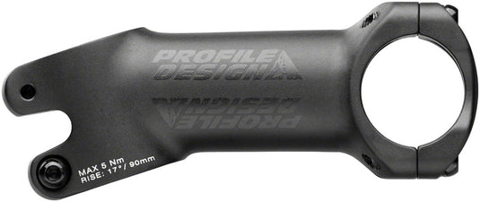Profile Design 1/Seventeen Stem 110 mm 31.8 Clamp +/-17 1 1/8 in Aluminum Black