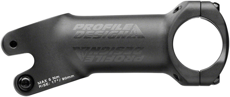 Load image into Gallery viewer, Profile Design 1/Seventeen Stem - 100 mm, 31.8 Clamp, +/-17, 1 1/8", Alloy, Black
