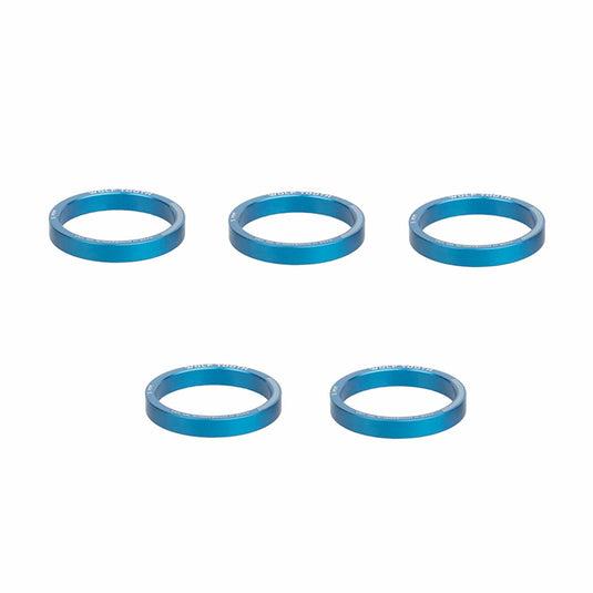 Pack of 2 Wolf Tooth Headset Spacer 5 Pack, 3mm, Silver