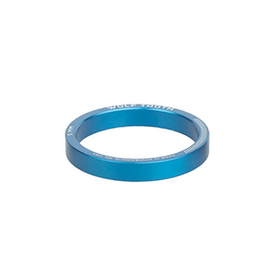 Pack of 2 Wolf Tooth Precision Headset Spacers 5mm Blue
