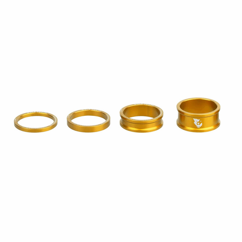 Load image into Gallery viewer, Pack of 2 Wolf Tooth Headset Spacer Kit 3, 5, 10, 15mm, Gold
