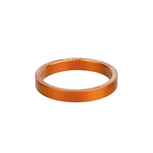 Pack of 2 Wolf Tooth Precision Headset Spacers 5mm Orange