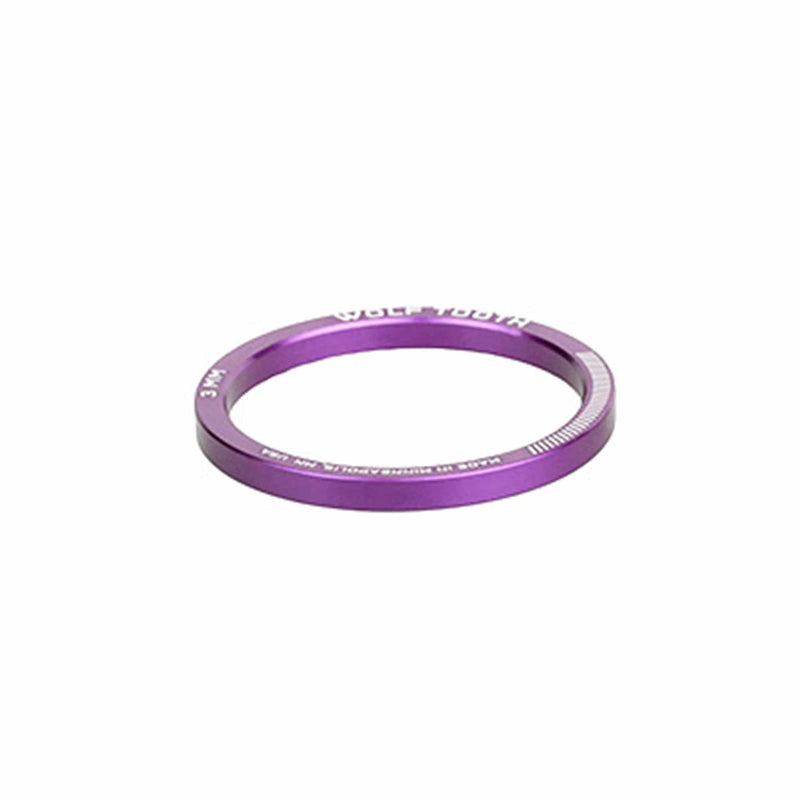 Load image into Gallery viewer, Pack of 2 Wolf Tooth Precision Headset Spacers 3mm Purple
