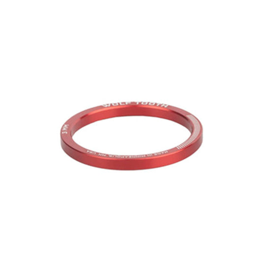 Pack of 2 Wolf Tooth Precision Headset Spacers 3mm Red