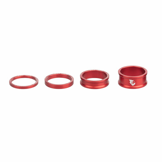 Wolf Tooth Precision Headset Spacers - 1 1/8 steerer, 3mm, 2g, Red