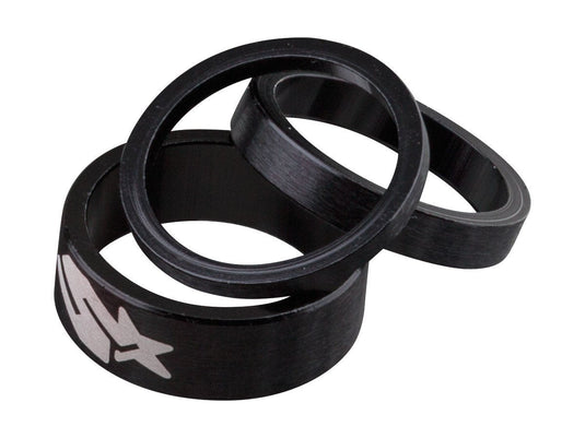 Pack of 2 SPANK Spacer Kit 3/6/12mm Black