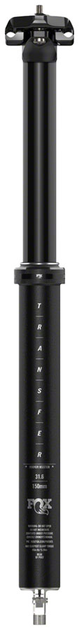 FOX Transfer Performance Elite Dropper Seatpost - 34.9 mm, 120 mm, Internal Routing, Anodized Black