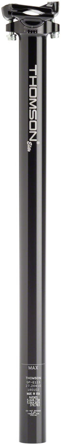 Thomson Elite Seatpost: 27.0 x 410mm Black