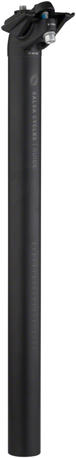 Salsa Guide Seatpost, 27.2 x 350mm, 18mm Offset, Black