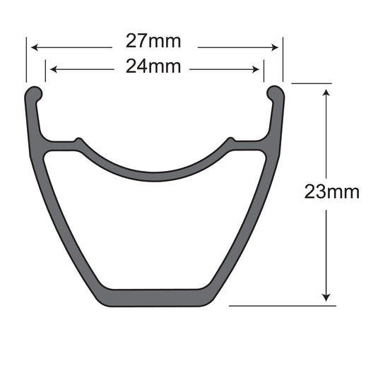 SunRingle Helix TR27 SL 29" Rim, 28h - Black
