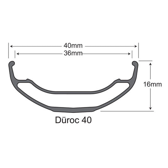 SunRingle Duroc 40 SB 29" Rim, 28h - Black