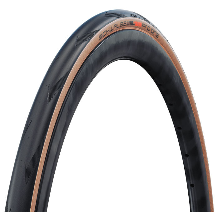 Load image into Gallery viewer, Schwalbe Pro One Addix Tubeless Road Bike Tires 700x38 Black/Tanwall | E-Bike Rated, High-Performance, Puncture-Resistant, Easy Mounting
