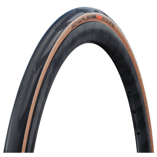 Schwalbe Pro One Addix Tubeless Road Bike Tires 700x38 Black/Tanwall | E-Bike Rated, High-Performance, Puncture-Resistant, Easy Mounting