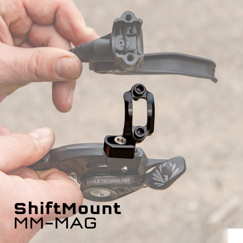 Load image into Gallery viewer, Wolf Tooth ShiftMount Drop Bar Clamp - I-Spec EV 31.8mm Aluminum Adapter for SRAM &amp; Shimano Shifters, Seamless Brake &amp; Gear Integration, Lightweight 6061-T6 Engineering for Road &amp; Cyclocross Bikes
