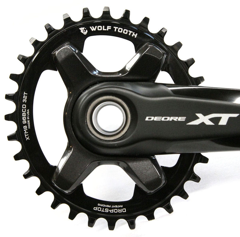 Load image into Gallery viewer, Wolf Tooth Shimano Elliptical Chainring 32t 96 BCD 4-Bolt Alloy M8000 M7000
