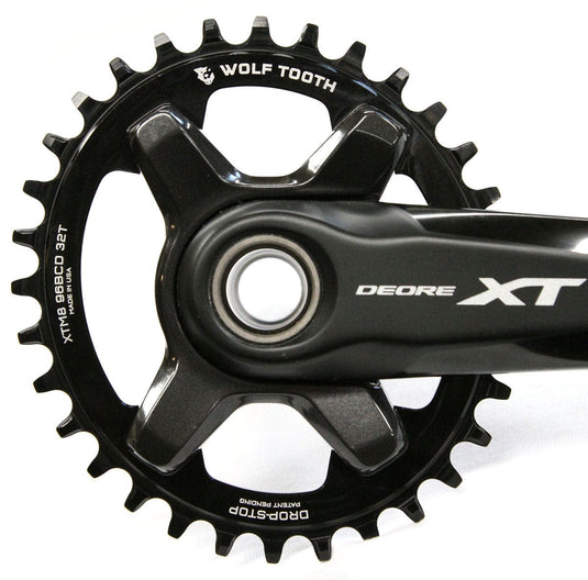 Wolf Tooth Shimano Elliptical Chainring 32t 96 BCD 4-Bolt Alloy M8000 M7000
