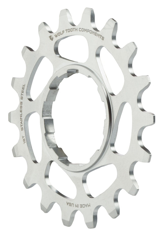 Wolf Tooth Single Speed Stainless Steel Cog - 17t, Compatible with 3/32" Chains
