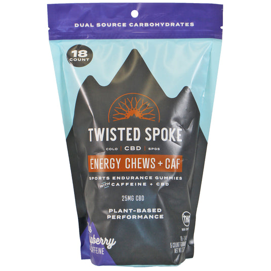 Twisted Spoke CBD CBD Energy Chew Gummies, Blue Raspberry - 18pk/Case