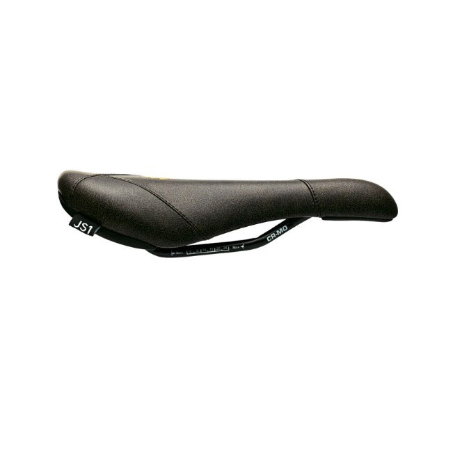 Load image into Gallery viewer, Title JS1 Saddle, CrMO Rails, Black/ Gold Crackle
