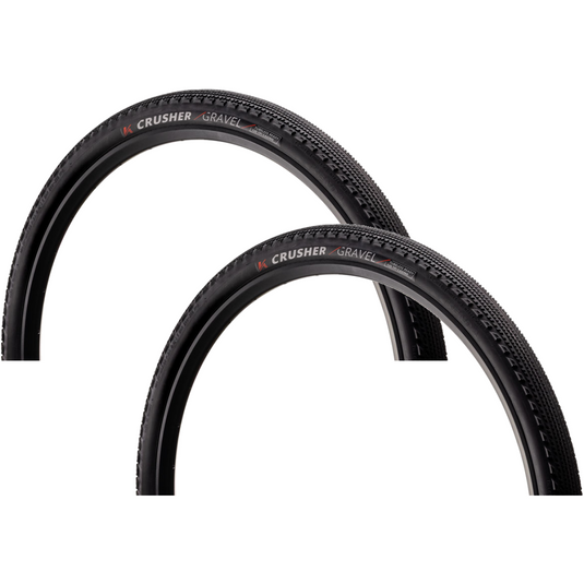 tires for gravel bike Kenda Crusher Gravel Tire 700x35 TLR Tubeless, Dual Compound, Folding Bead, 120 TPI, Black (Pack of 2) 6195663