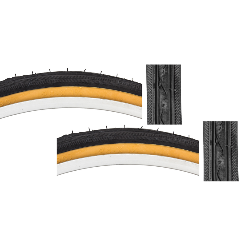 Load image into Gallery viewer, Sunlite-Road-Raised-Center-26-in-1-3-08-Wire-TIRE1458PO2-Wire-Bead-Tires
