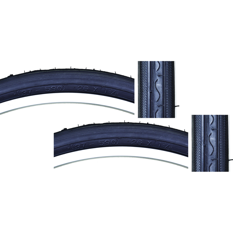 Load image into Gallery viewer, Sunlite-Road-Raised-Center-26-in-1-3-08-Wire-TIRE1477PO2-Wire-Bead-Tires
