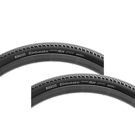 Pirelli Cinturato Gravel RH P-Line 700x40C Folding Tubeless Ready Gravel Tires SpeedGrip & TechWALL Technology, Off-Road & Road Performance, 2-Pack