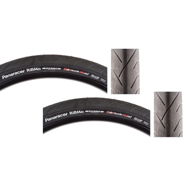 Pack of 2 Panaracer Ribmo 26 x 2.0 Clincher Fold TPI 65 Black
