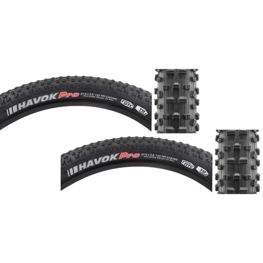 Kenda-Havok-Pro-DTC-TR-TLR-27.5-in-2.8-Folding-TIRE1777PO2-Folding-Tires